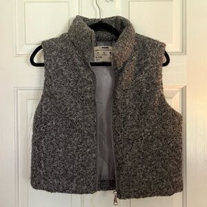 Ci Sono Gray Fuzzy Vest